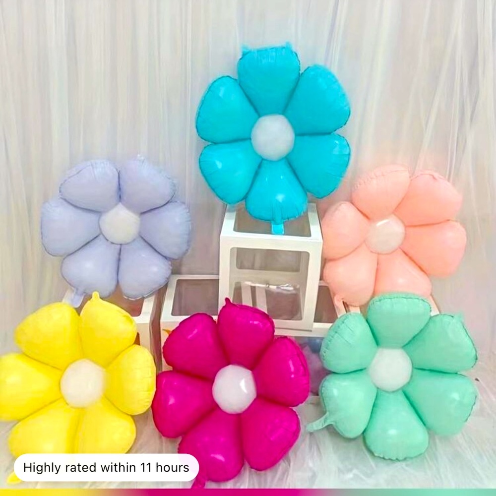 Extra Large Daisy Ballon Set.  New.